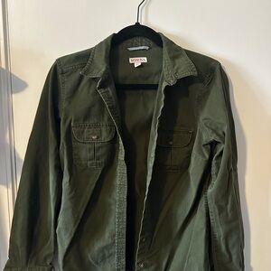 Merona Olive Green Button-Down Shirt Jacket